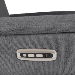 SILLÓN RELAX ELECTRICO DE TELA ANTIMANCHAS GRIS OSCURO MISAKI PARA SALÓN ESTILO CONTEMPORÁNEO