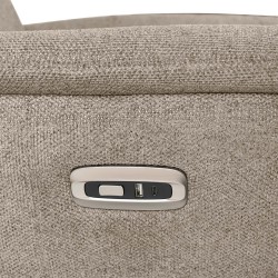 SILLÓN RELAX ELECTRICO DE TELA ANTIMANCHAS TAUPE MISAKI PARA SALÓN ESTILO CONTEMPORÁNEO