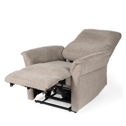 SILLÓN RELAX ELECTRICO DE TELA ANTIMANCHAS TAUPE MISAKI PARA SALÓN ESTILO CONTEMPORÁNEO