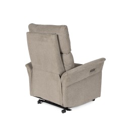 SILLÓN RELAX ELECTRICO DE TELA ANTIMANCHAS TAUPE MISAKI PARA SALÓN ESTILO CONTEMPORÁNEO