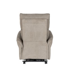 SILLÓN RELAX ELECTRICO DE TELA ANTIMANCHAS TAUPE MISAKI PARA SALÓN ESTILO CONTEMPORÁNEO