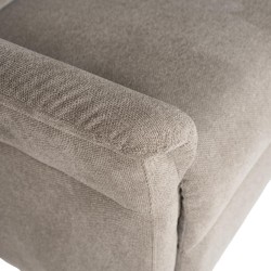 SILLÓN RELAX ELECTRICO DE TELA ANTIMANCHAS TAUPE MISAKI PARA SALÓN ESTILO CONTEMPORÁNEO