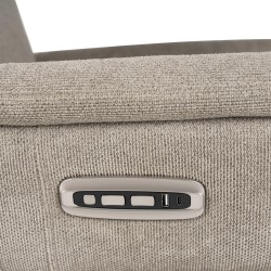 SILLÓN RELAX ELECTRICO DE TELA ANTIMANCHAS TAUPE MISAKI PARA SALÓN ESTILO CONTEMPORÁNEO