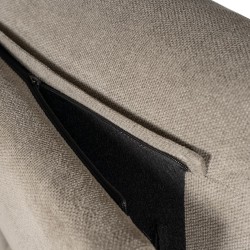 SILLÓN RELAX ELECTRICO DE TELA ANTIMANCHAS TAUPE MISAKI PARA SALÓN ESTILO CONTEMPORÁNEO