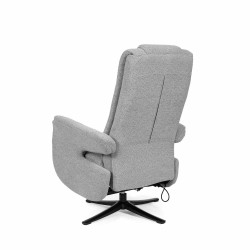 SILLÓN RELAX ELECTRICO GIRATORIO DE TELA COLOR GRIS SATOMI PARA SALÓN CONTEMPORÁNEO