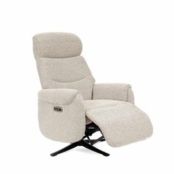 SILLÓN RELAX GIRATORIO ELECTRICO COLOR BEIGE TAMIKO PARA SALÓN ESTILO CONTEMPORÁNEO
