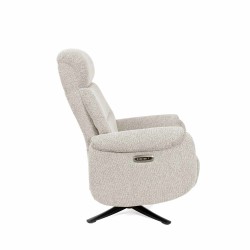 SILLÓN RELAX GIRATORIO ELECTRICO COLOR BEIGE TAMIKO PARA SALÓN ESTILO CONTEMPORÁNEO
