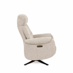 SILLÓN RELAX GIRATORIO ELECTRICO COLOR BEIGE TAMIKO PARA SALÓN ESTILO CONTEMPORÁNEO
