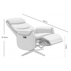 SILLÓN RELAX GIRATORIO ELECTRICO COLOR BEIGE TAMIKO PARA SALÓN ESTILO CONTEMPORÁNEO