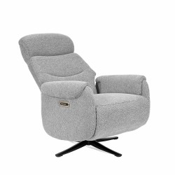 SILLÓN RELAX GIRATORIO ELECTRICO COLOR GRIS TAMIKO PARA SALÓN ESTILO CONTEMPORÁNEO