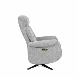 SILLÓN RELAX GIRATORIO ELECTRICO COLOR GRIS TAMIKO PARA SALÓN ESTILO CONTEMPORÁNEO