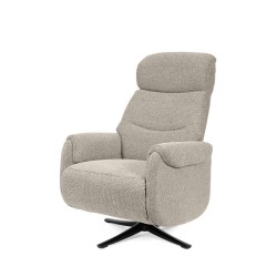 SILLÓN RELAX GIRATORIO ELECTRICO COLOR TAUPE TAMIKO PARA SALÓN ESTILO CONTEMPORÁNEO