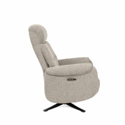 SILLÓN RELAX GIRATORIO ELECTRICO COLOR TAUPE TAMIKO PARA SALÓN ESTILO CONTEMPORÁNEO