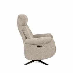 SILLÓN RELAX GIRATORIO ELECTRICO COLOR TAUPE TAMIKO PARA SALÓN ESTILO CONTEMPORÁNEO