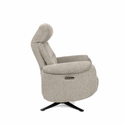 SILLÓN RELAX GIRATORIO ELECTRICO COLOR TAUPE TAMIKO PARA SALÓN ESTILO CONTEMPORÁNEO