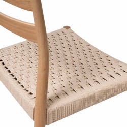 SILLA DE MADERA DE ROBLE BONNIE PARA COMEDOR ESTILO NÓRDICO