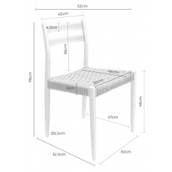 SILLA DE MADERA DE ROBLE BONNIE PARA COMEDOR ESTILO NÓRDICO
