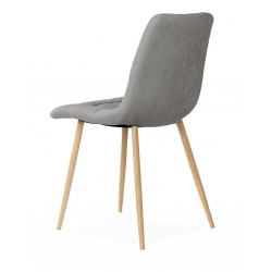 SILLA TAPIZADA EN TELA ANTIMANCHAS MINNIE PARA COMEDOR ESTILO NÓRDICO