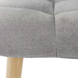 SILLA TAPIZADA EN TELA ANTIMANCHAS MINNIE PARA COMEDOR ESTILO NÓRDICO