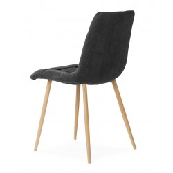 SILLA TAPIZADA EN TELA ANTIMANCHAS MINNIE PARA COMEDOR ESTILO NÓRDICO