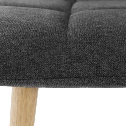 SILLA TAPIZADA EN TELA ANTIMANCHAS MINNIE PARA COMEDOR ESTILO NÓRDICO