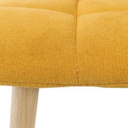 SILLA TAPIZADA EN TELA ANTIMANCHAS MINNIE PARA COMEDOR ESTILO NÓRDICO