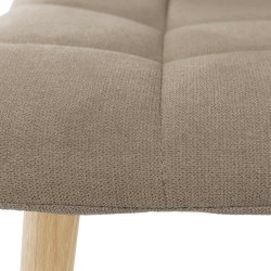 SILLA TAPIZADA EN TELA ANTIMANCHAS MINNIE PARA COMEDOR ESTILO NÓRDICO