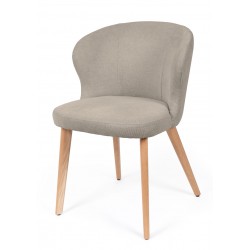 SILLA DE COMEDOR DE MADERA DE HAYA TANYA TAPIZADA PARA INTERIOR ESTILO ESCANDINAVO