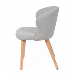 SILLA DE COMEDOR DE MADERA DE HAYA TANYA TAPIZADA PARA INTERIOR ESTILO ESCANDINAVO