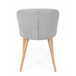 SILLA DE COMEDOR DE MADERA DE HAYA TANYA TAPIZADA PARA INTERIOR ESTILO ESCANDINAVO