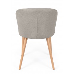 SILLA DE COMEDOR DE MADERA DE HAYA TANYA TAPIZADA PARA INTERIOR ESTILO ESCANDINAVO