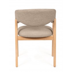SILLA DE MADERA DE HAYA YVANNA TAPIZADA ANTIMANCHAS PARA COMEDOR ESTILO CONTEMPORÁNEO