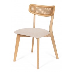 SILLA DE MADERA MACIZA SHIRLEY PARA COMEDOR ESTILO MID-CENTURY
