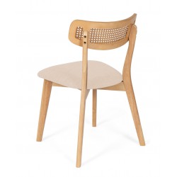 SILLA DE MADERA MACIZA SHIRLEY PARA COMEDOR ESTILO MID-CENTURY