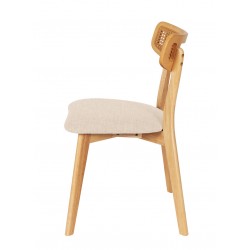 SILLA DE MADERA MACIZA SHIRLEY PARA COMEDOR ESTILO MID-CENTURY