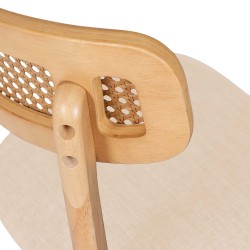 SILLA DE MADERA MACIZA SHIRLEY PARA COMEDOR ESTILO MID-CENTURY