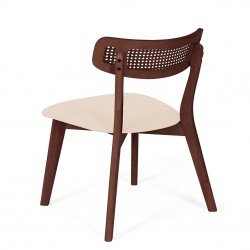 SILLA DE MADERA MACIZA SHIRLEY PARA COMEDOR ESTILO MID-CENTURY