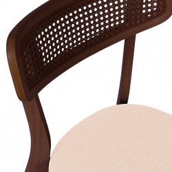 SILLA DE MADERA MACIZA SHIRLEY PARA COMEDOR ESTILO MID-CENTURY