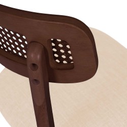 SILLA DE MADERA MACIZA SHIRLEY PARA COMEDOR ESTILO MID-CENTURY