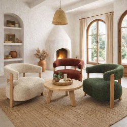 BUTACA DE MADERA DE HAYA MANILA PARA SALÓN ESTILO CONTEMPORÁNEO