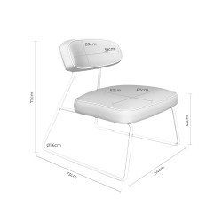 BUTACA DE METAL NICOSIA PARA SALÓN ESTILO CONTEMPORÁNEO