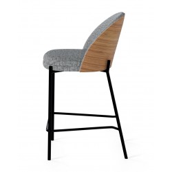 TABURETE DE METAL AIDAN COLOR GRIS PARA COCINA O BARRA ESTILO CONTEMPORÁNEO