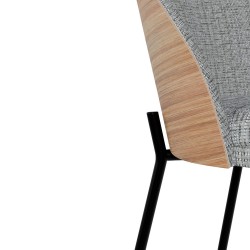 TABURETE DE METAL AIDAN COLOR GRIS PARA COCINA O BARRA ESTILO CONTEMPORÁNEO