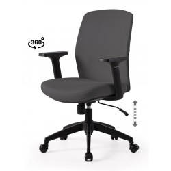SILLA DE OFICINA CON RUEDAS TAPIZADA MARYLAND PARA ESCRITORIO MODERNO