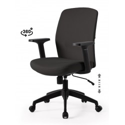 SILLA DE OFICINA CON RUEDAS TAPIZADA MARYLAND PARA ESCRITORIO MODERNO