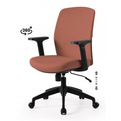 SILLA DE OFICINA CON RUEDAS TAPIZADA MARYLAND PARA ESCRITORIO MODERNO