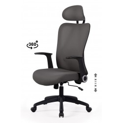 SILLA DE OFICINA CON RUEDAS TAPIZADA MONTREAL PARA ESCRITORIO MODERNO