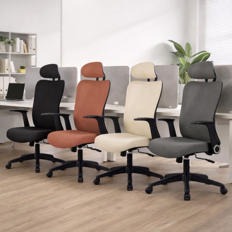 SILLA DE OFICINA CON RUEDAS TAPIZADA MONTREAL PARA ESCRITORIO MODERNO