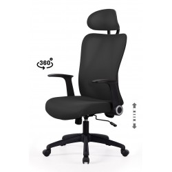 SILLA DE OFICINA CON RUEDAS TAPIZADA MONTREAL PARA ESCRITORIO MODERNO