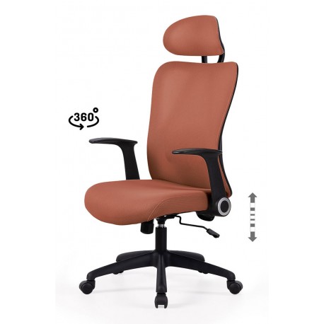 SILLA DE OFICINA CON RUEDAS TAPIZADA MONTREAL PARA ESCRITORIO MODERNO